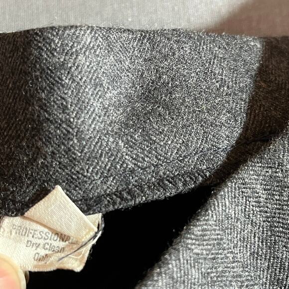 VTG Pierre Cardin‎ Blazer Skirt Set Womens 11/12 Gray Wool Herringbone Career - Picture 12 of 15